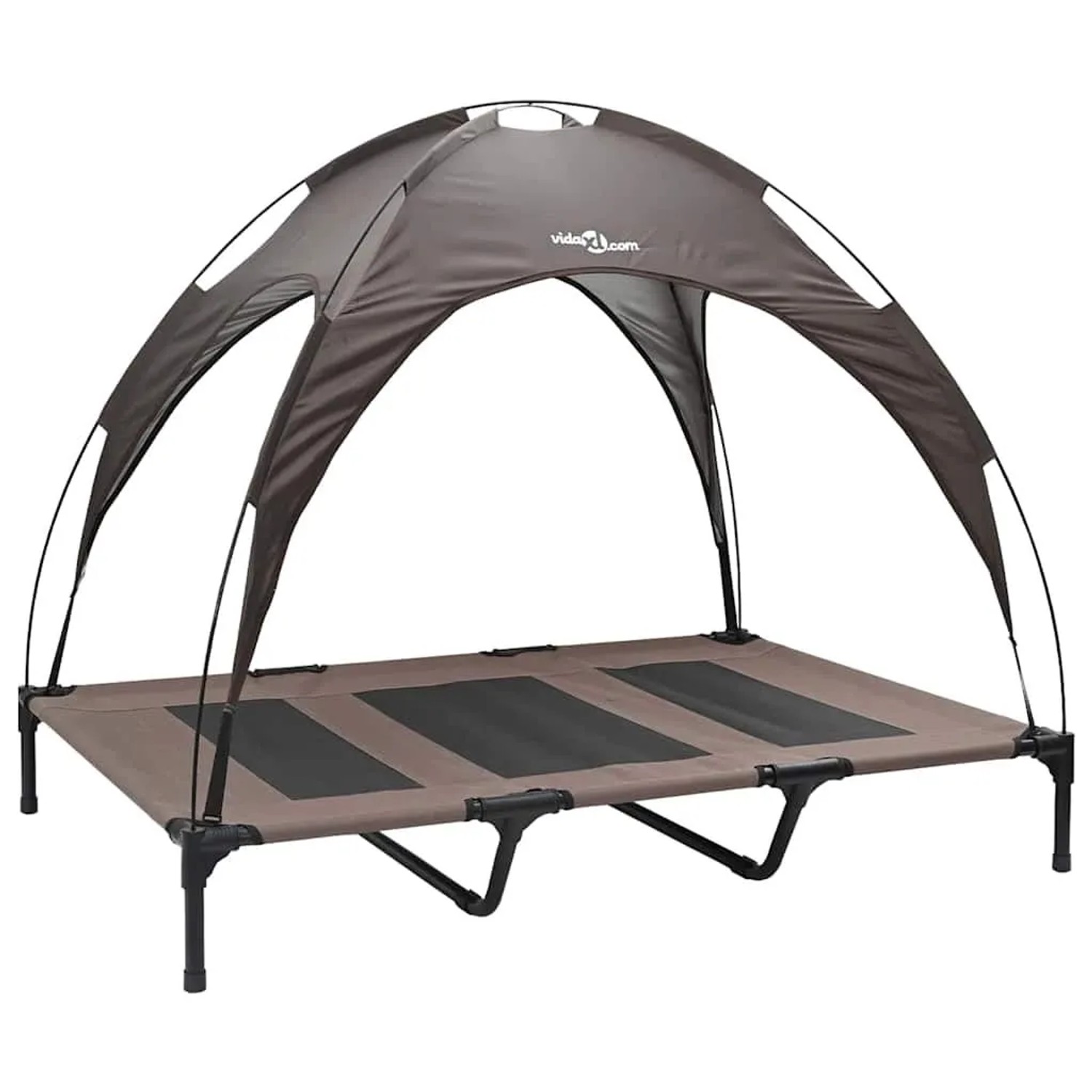 vidaXL Hundebett Braun 122 x 93 x 106,5 cm Stahl 42008172