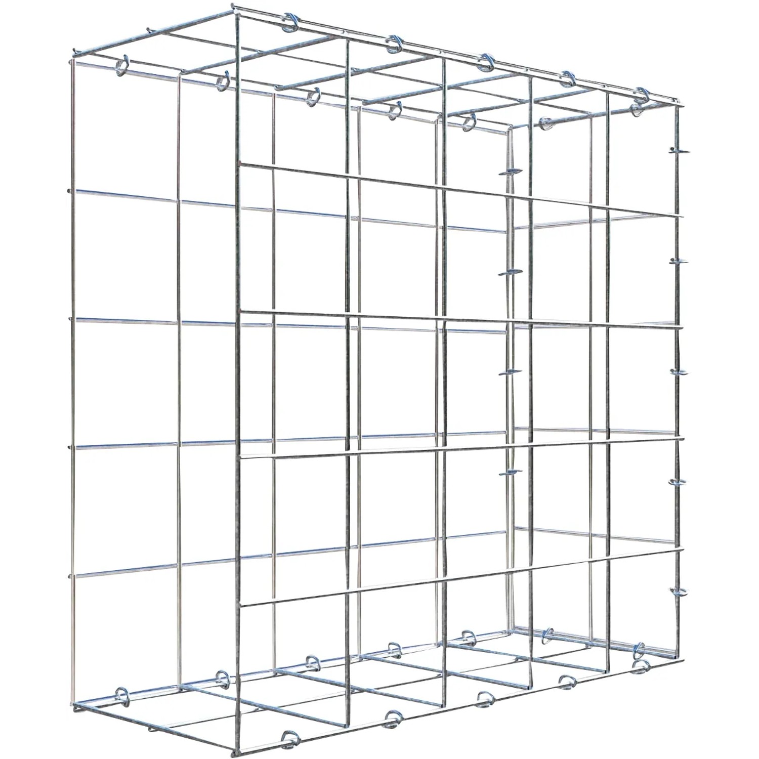 Gabiona C-Ring-Gabione-Anbaukorb Typ 2 50 x 50 x 20 cm Maschenw 10 x 10 cm
