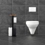 Relaxdays WC Garnitur Stahl Holz Schwarz 3in1 mit Ablage 73 cm x 25 cm x 20 cm 2,7 kg_2