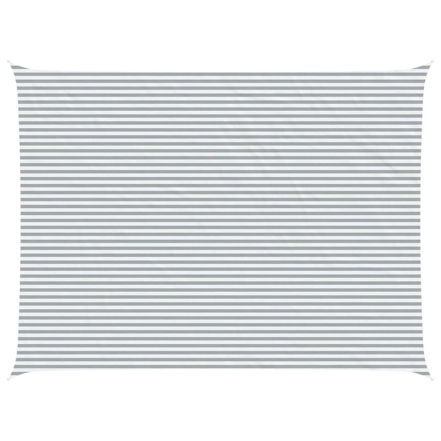 vidaXL Sonnensegel Hellgrau und Weiß 8 x 6 m 100 % Polyester Oxford 42031137
