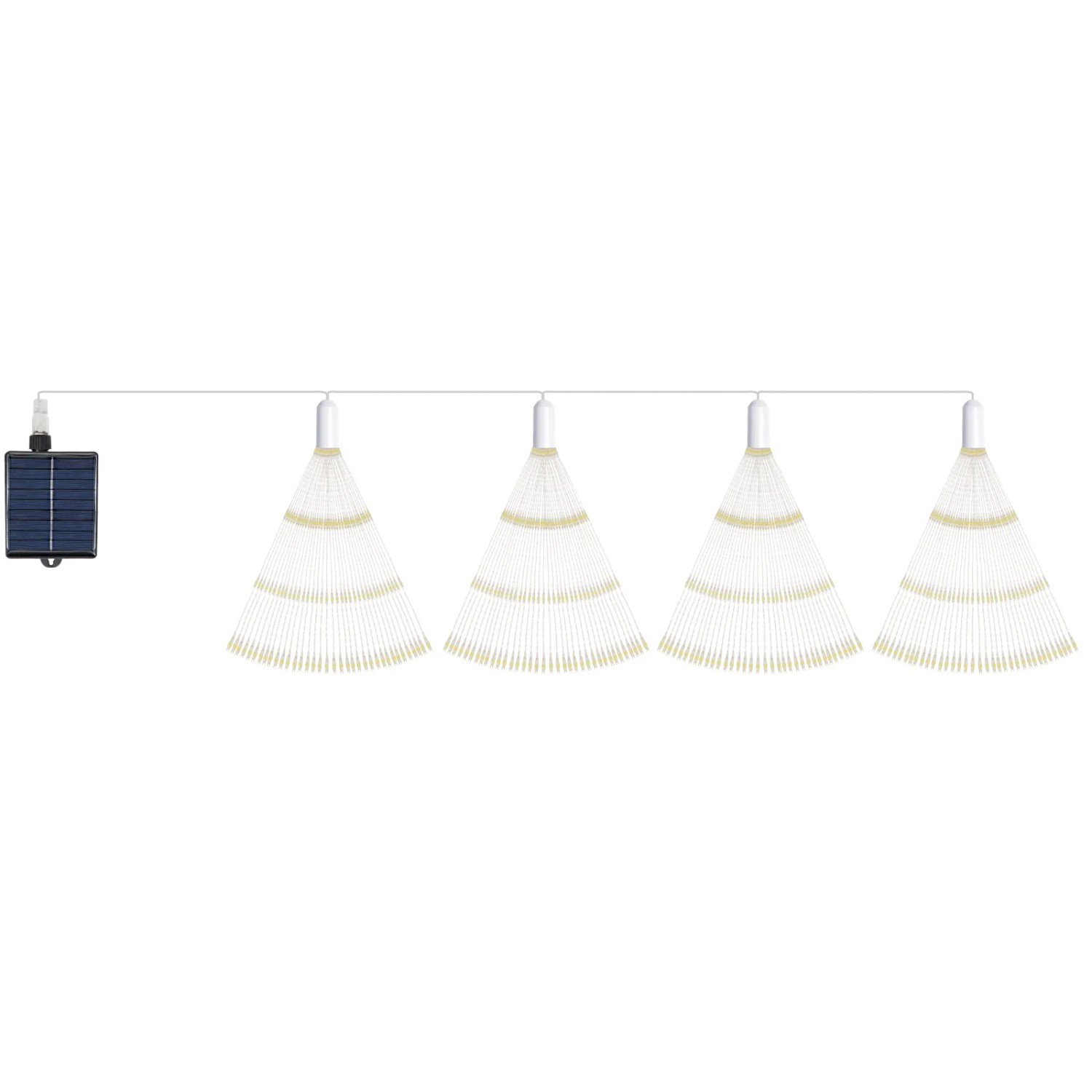 Salcar LED Solarleuchte Außen Feuerwerk 4er 800 LEDs Warmweiß
