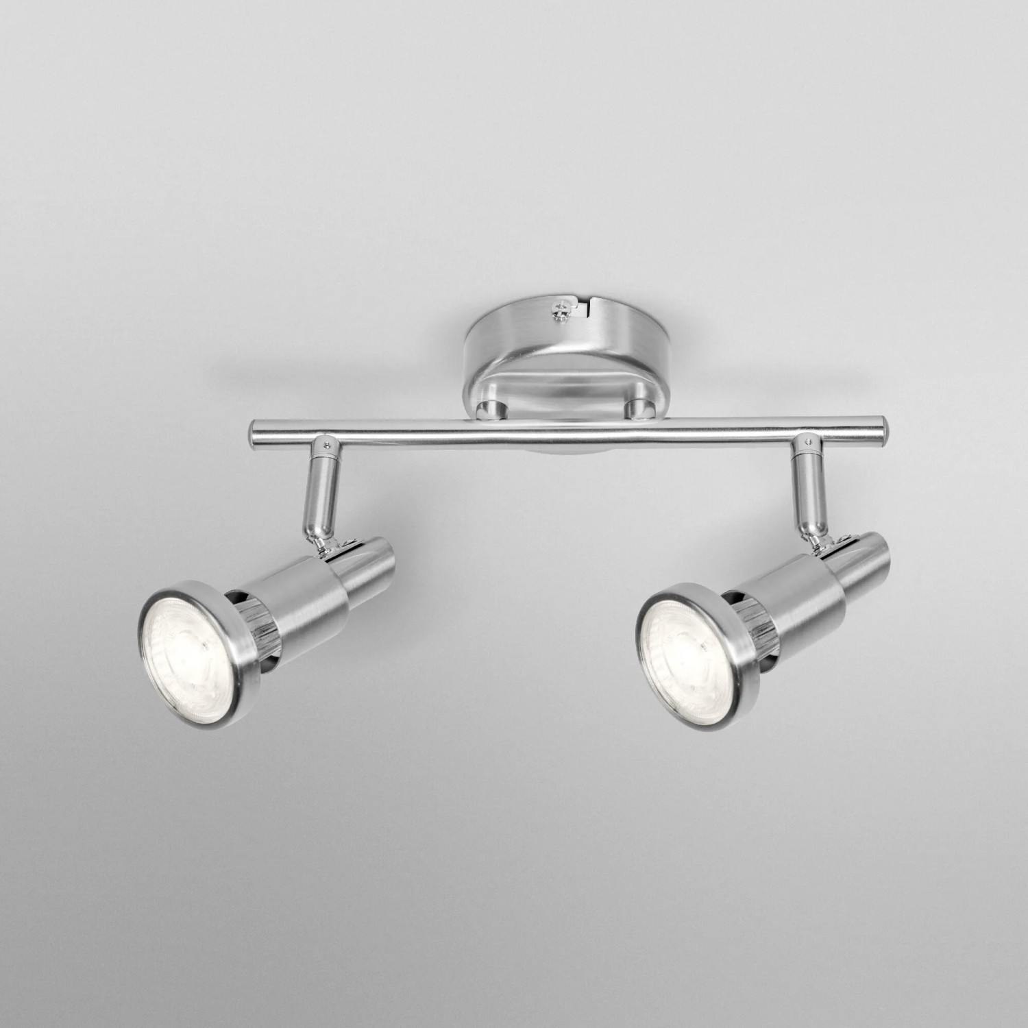 Ledvance LED-Spot, 2-flammig, silberfarben, 17 cm. Deckenleuchte mit zwei Strahlern.