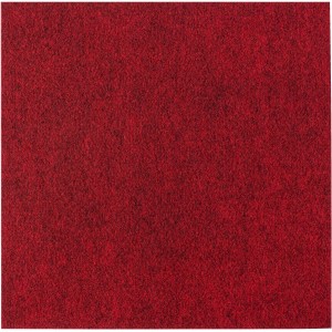 Rote, selbstklebende Andiamo Teppichfliese (40x40 cm) mit Rippenstruktur.