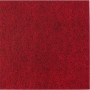 Rote, selbstklebende Andiamo Teppichfliese (40x40 cm) mit Rippenstruktur.