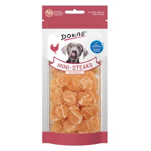 Dokas Hunde-Belohnungssnacks Mini-Steaks Hühnerbrust 50 g