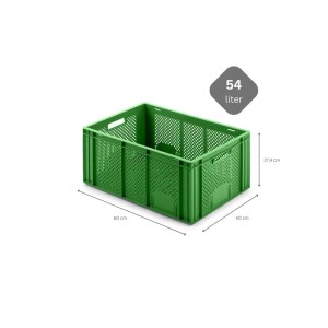 Grüne Eurobox, Obst- und Gemüsekasten, 54 Liter, 40x60x27,4 cm, stapelbare Transportbox.