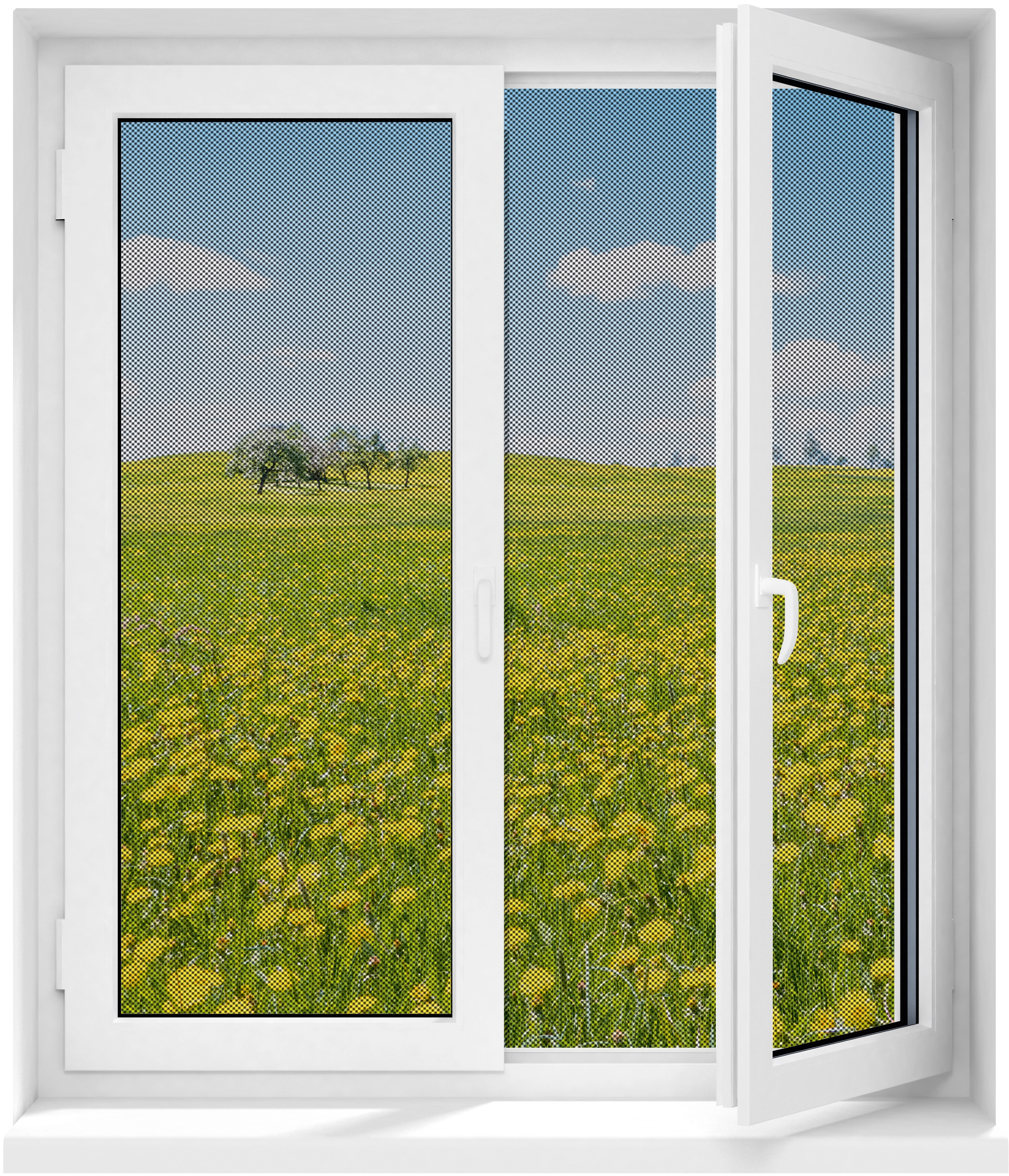 PrimeMatik - Moskitonetz für Fenster 130 x 150 cm Fliegengitter mit  Magnetverschluss