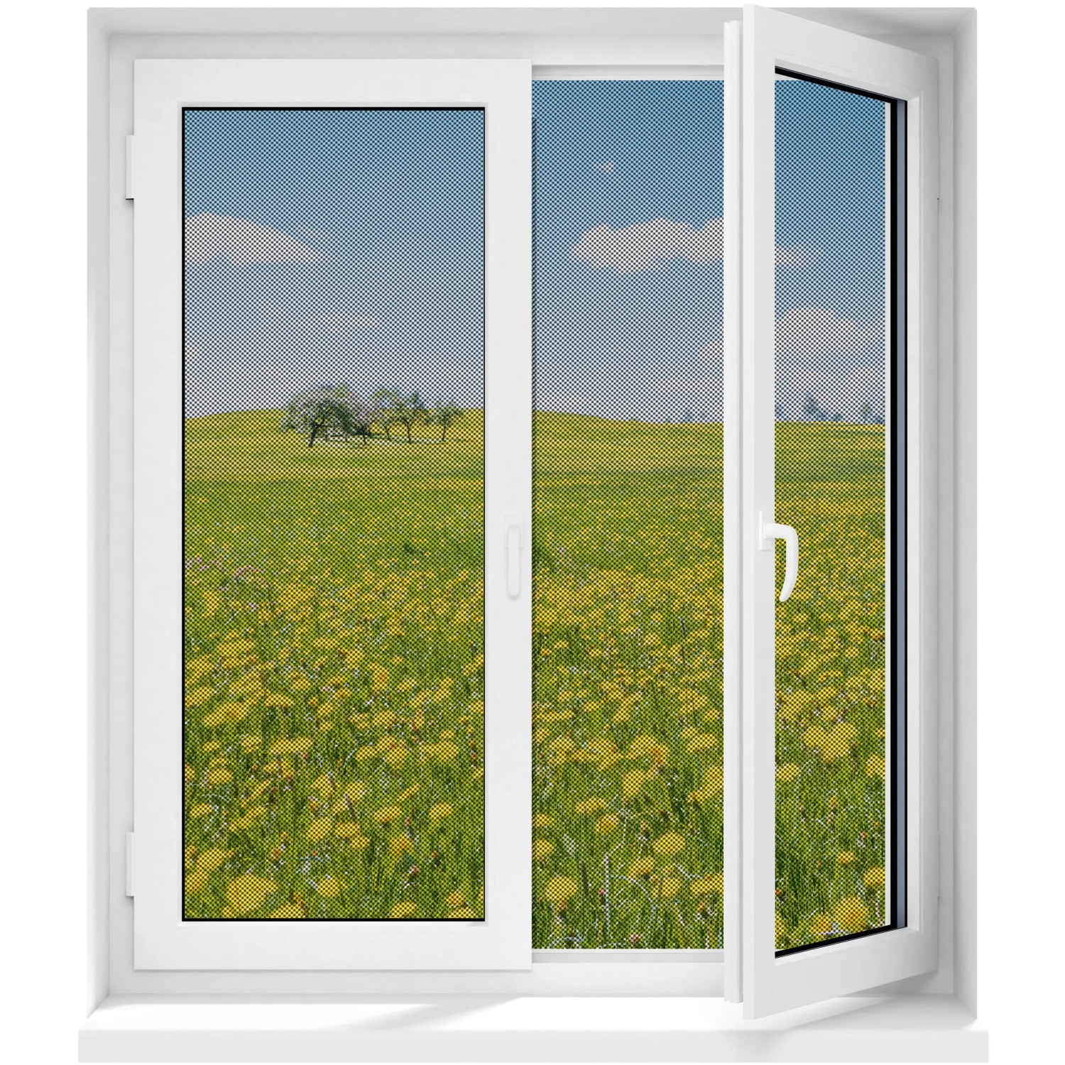 Easymaxx Moskitonetz für Fenster, 150x130cm, mit Magnet-Klick-System, schwarz. Insektenschutz für Fenster.
