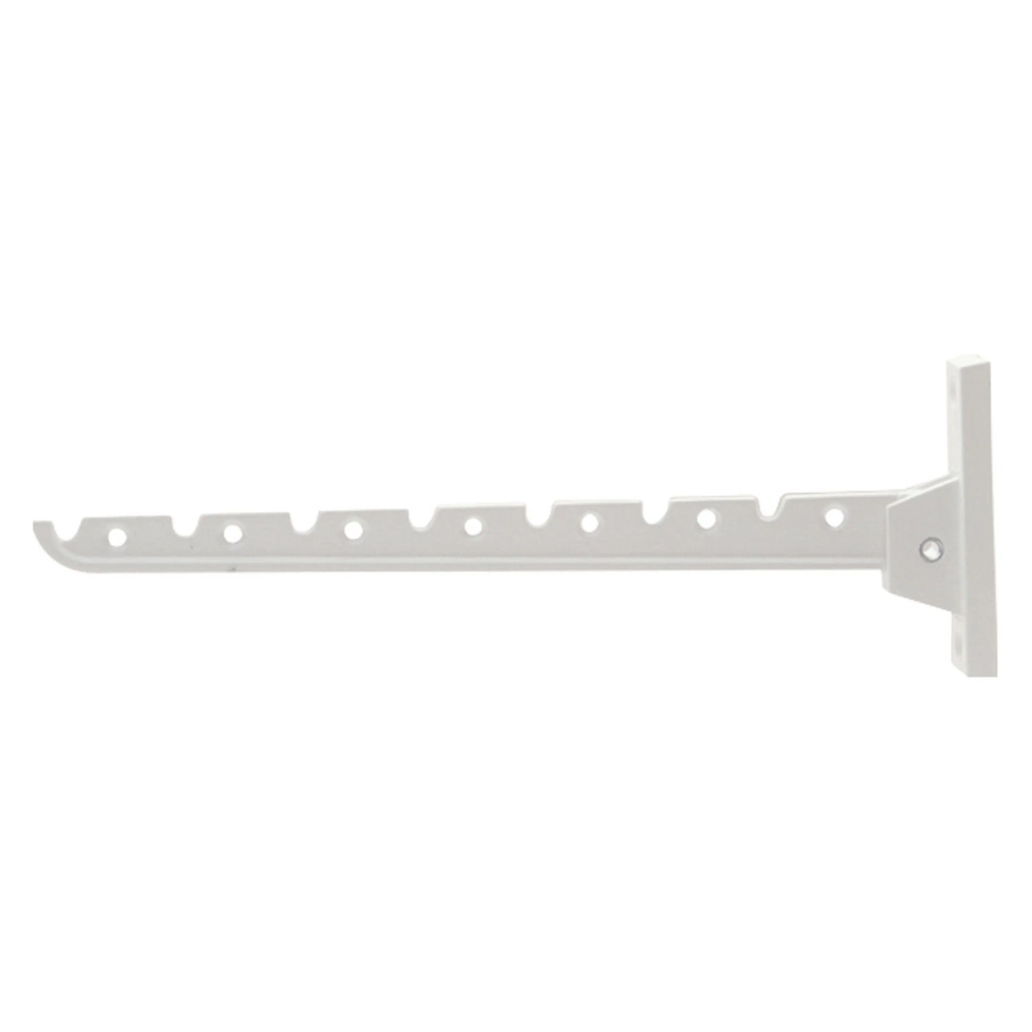 Weißer Siro Klapphaken Kleiderlüfter aus Metall, Länge 330 mm, für 7 Kleiderbügel.