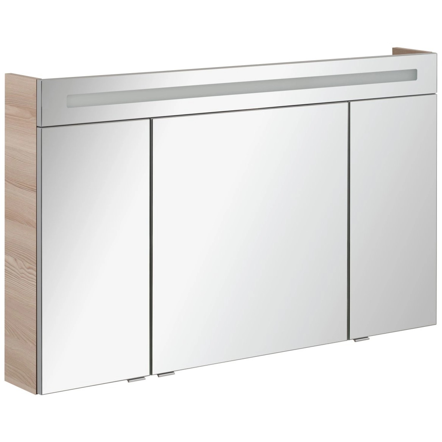 Fackelmann Spiegelschrank B.Clever Alaska Esche 120 cm mit Softclose Türen