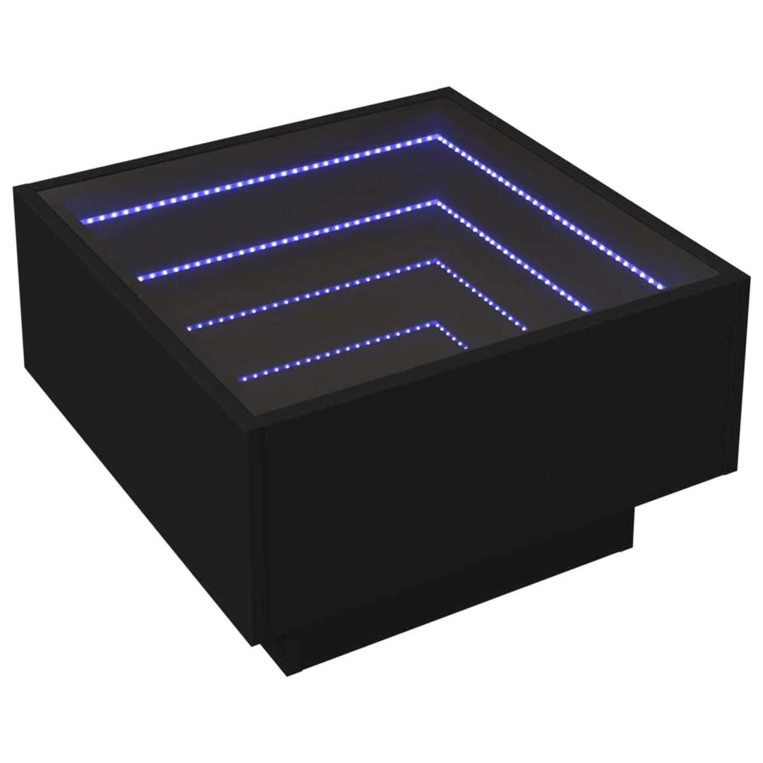 vidaXL LED-Couchtisch Schwarz 50x50x30 cm Holzwerkstoff 847505 günstig online kaufen