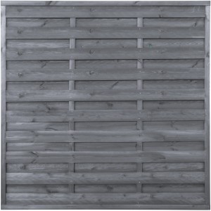 Sichtschutzzaun-Element, anthrazit gebeizt, 180x180cm. Holzzaun für den Garten.
