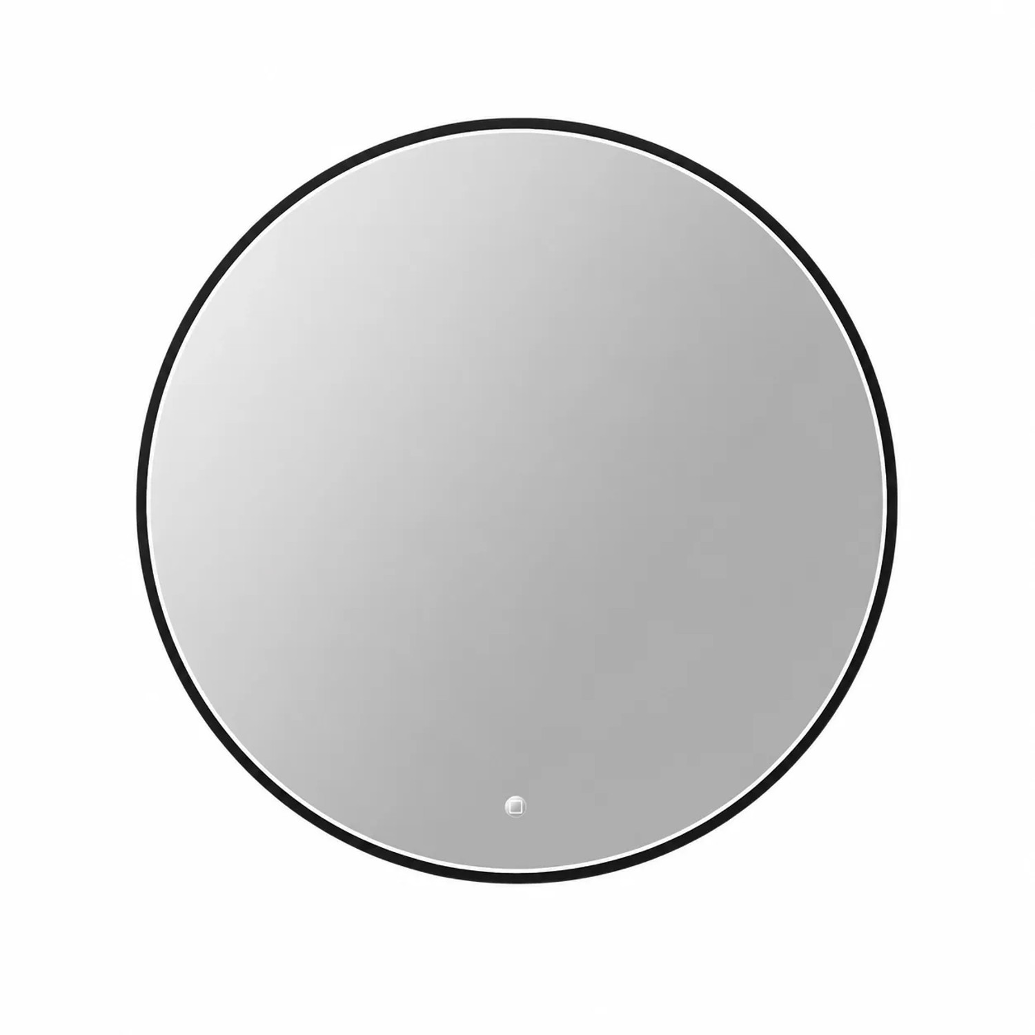Euroshowers LED Badspiegel Rund Schwarz 80 cm