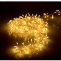 LED Lichterkette Cluster mit 200 warmweißen LEDs auf Silberdraht für den Innenbereich.