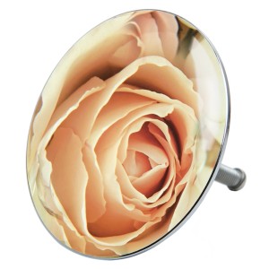 Sanilo Badewannenstöpsel mit Rosen-Motiv, rosa. Abflussstöpsel für Badewanne und Dusche.