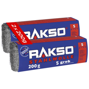 RAKSO Stahlwolle Banderole Sorte 5 Grob 2 x 200g
