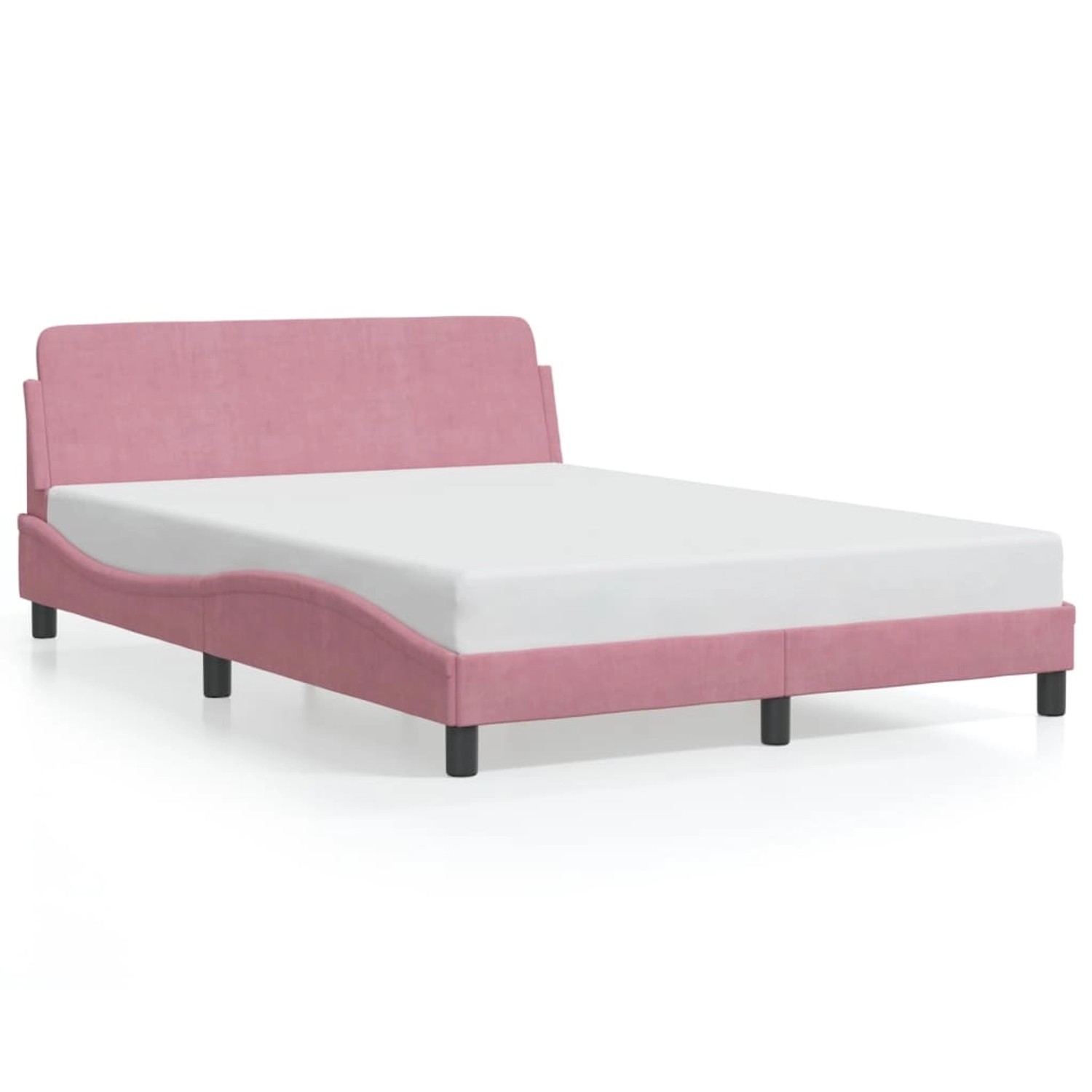 vidaXL Bettgestell mit Kopfteil Dover Rosa 140x190 cm Samt 373177 günstig online kaufen