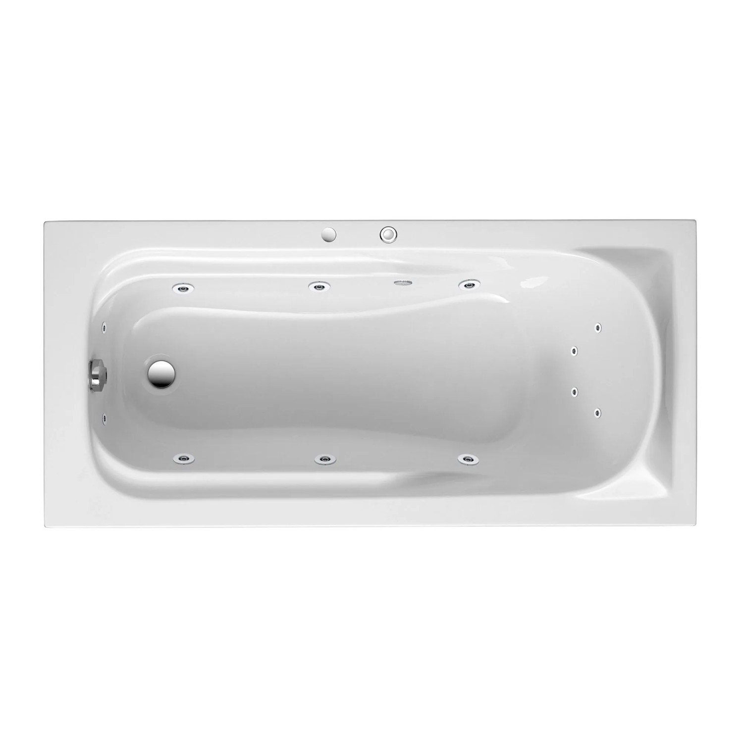Ottofond Whirlpool Korfu Komfort 170 cm x 80 cm Weiß