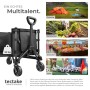 Tectake Bollerwagen Smartrider Faltbar Kunststoffräder Mit Profil 47 x 83 x 90 cm Schwarz_9