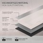 Detailaufnahme des ML-Design Vinylbodens Weiß Eiche, zeigt Schichtaufbau und Materialeigenschaften.