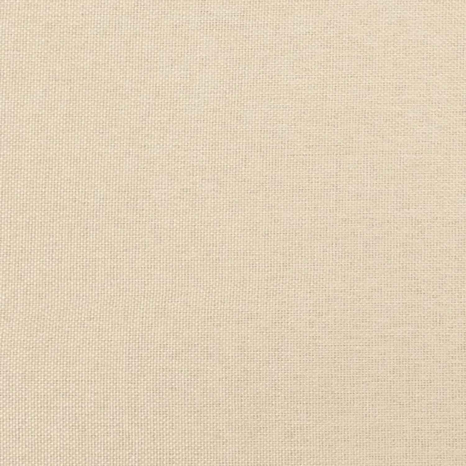 Nahaufnahme des creme-farbenen Stoffbezugs vom vidaXL Boxspringbett.