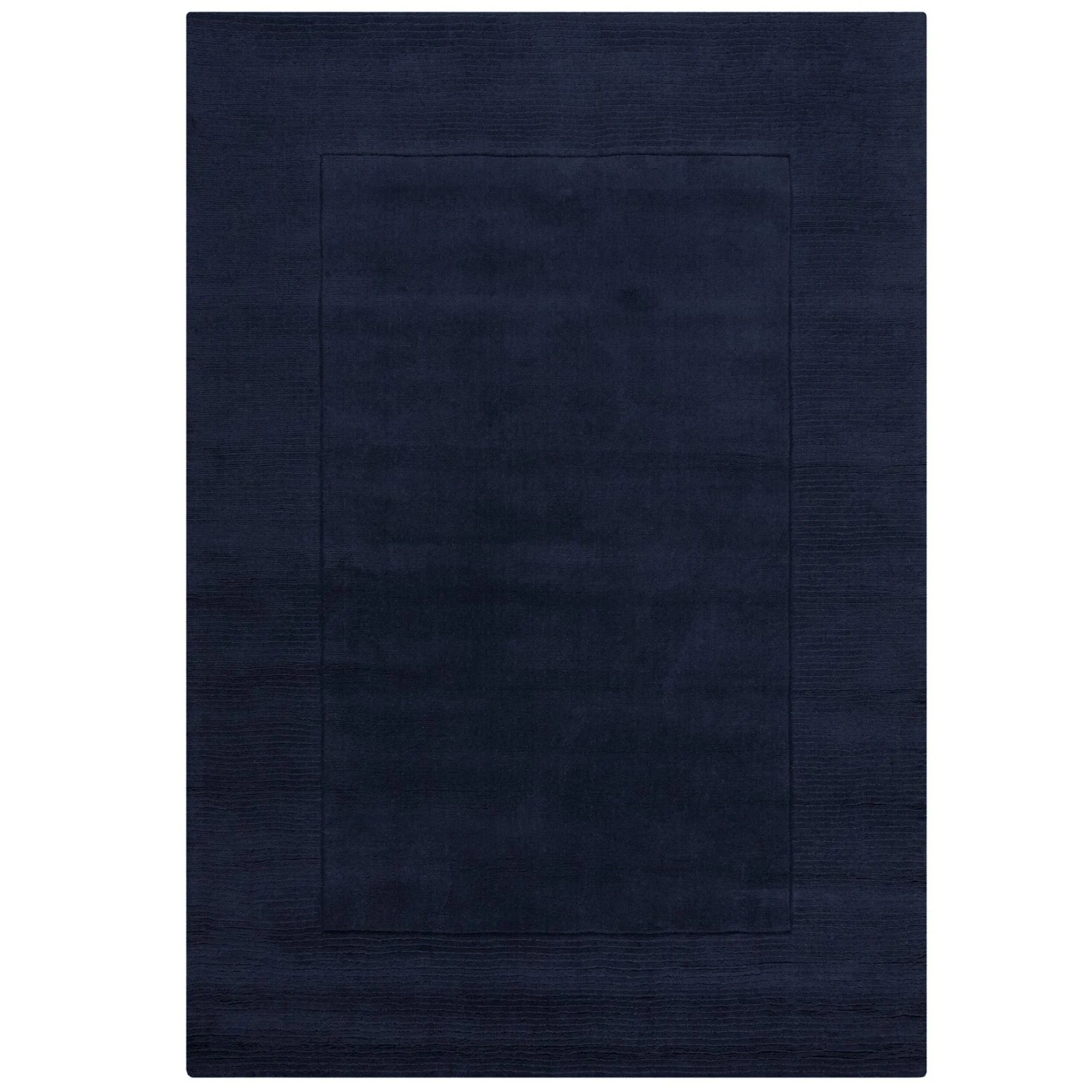 Flair Rugs Wollteppich Wool Border 120 cm x 170 cm Blau