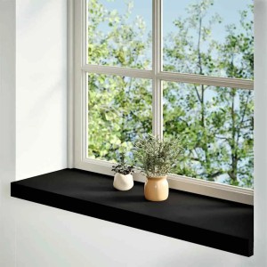 vidaXL Fensterbänke 2 Stk Dunkelbraun 80x30x2 cm Massivholz Eiche 4009190