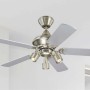 Westinghouse Kingston Deckenventilator 105 cm mit Beleuchtung, gebürstetes Aluminium, Ahorn/Silber Flügel.