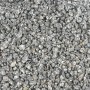 Grauer Granitsplitt (8-16 mm) als Zierkies für Gartenwege, Steingärten und mehr.