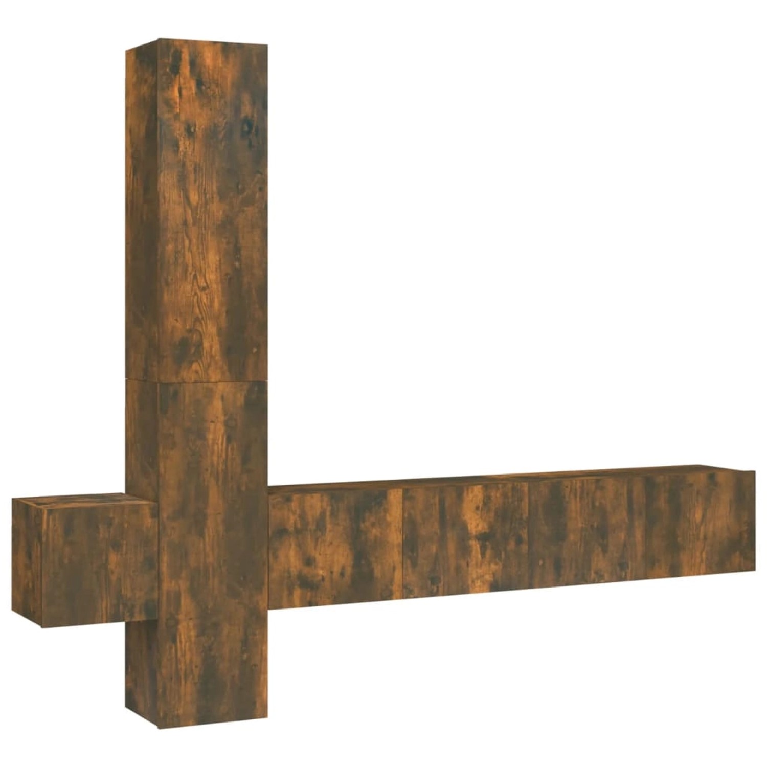 vidaXL 5-Tlg TV-Schrank-Set Räuchereiche Holzwerkstoff 3114251