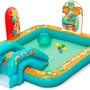 Bestway Wasserspielcenter Retro Welt mit Rutsche, Bällen und Sprinkler für Kinder ab 2 Jahren.