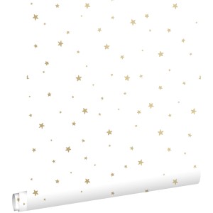 ESTAhome Tapete Kleine Sterne Weiß Und Gold 53 Cm X 1005 Cm 139259