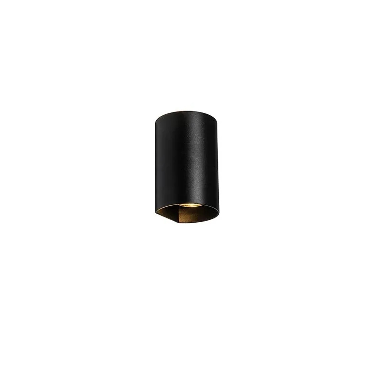 QAZQA Design Wandleuchte Schwarz Rund GU10 50mm Sabbir