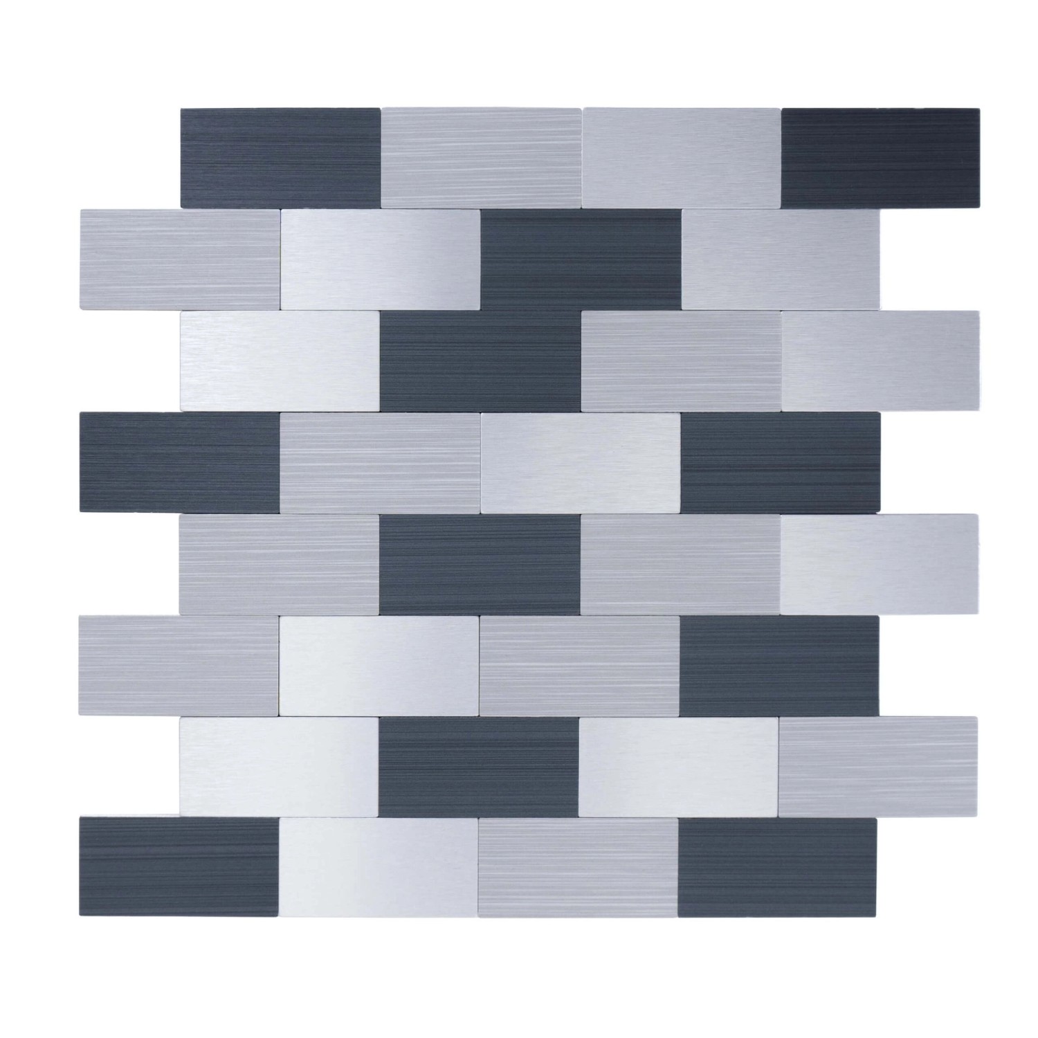 Dalsys Selbstklebende Fliesen 1m² 11 Stück Rechteck Grau Mix Silber günstig online kaufen