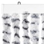 vidaXL Fliegenvorhang Hellgrau und Dunkelgrau 100x200 cm Chenille 377397_4