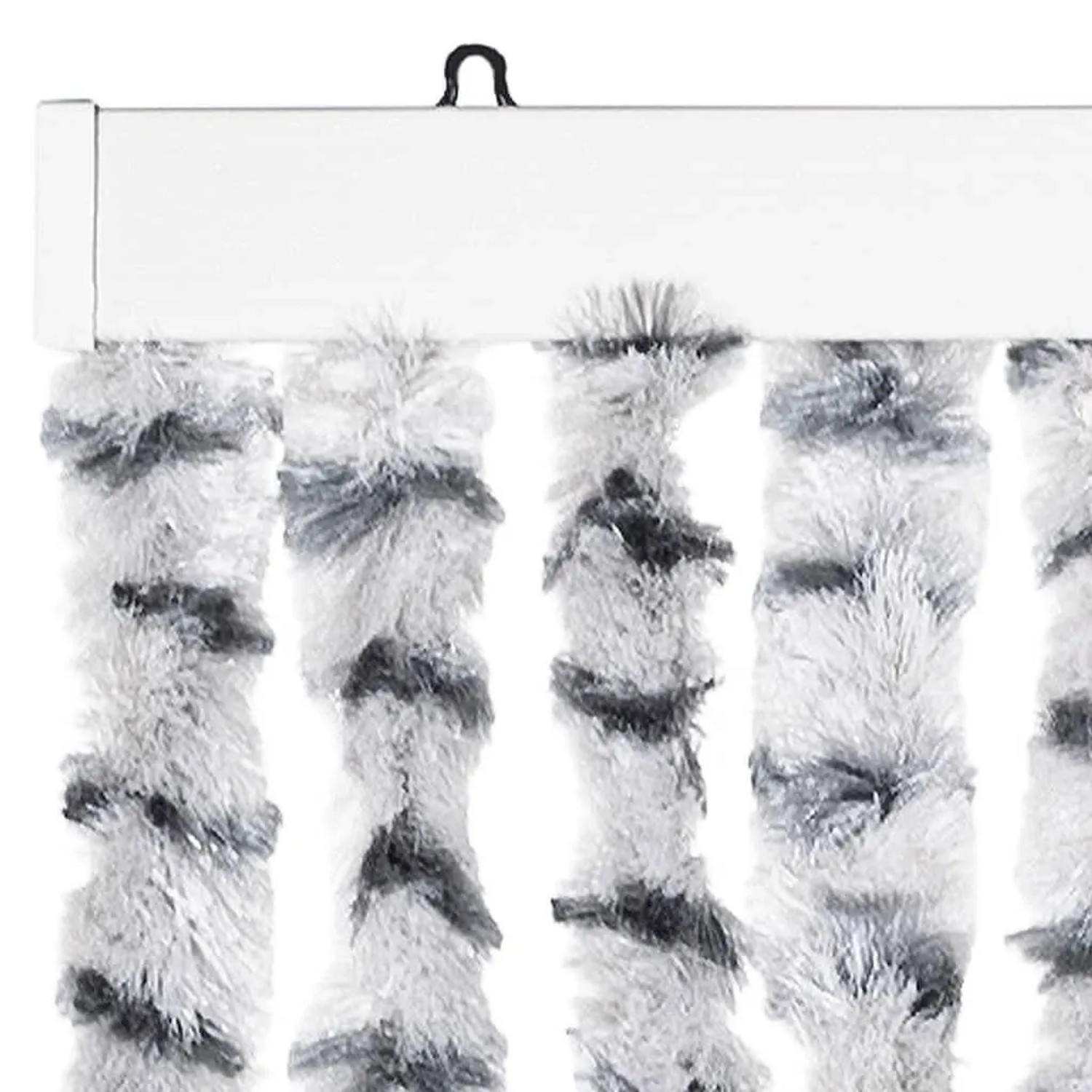 vidaXL Fliegenvorhang Hellgrau und Dunkelgrau 100x200 cm Chenille 377397_4