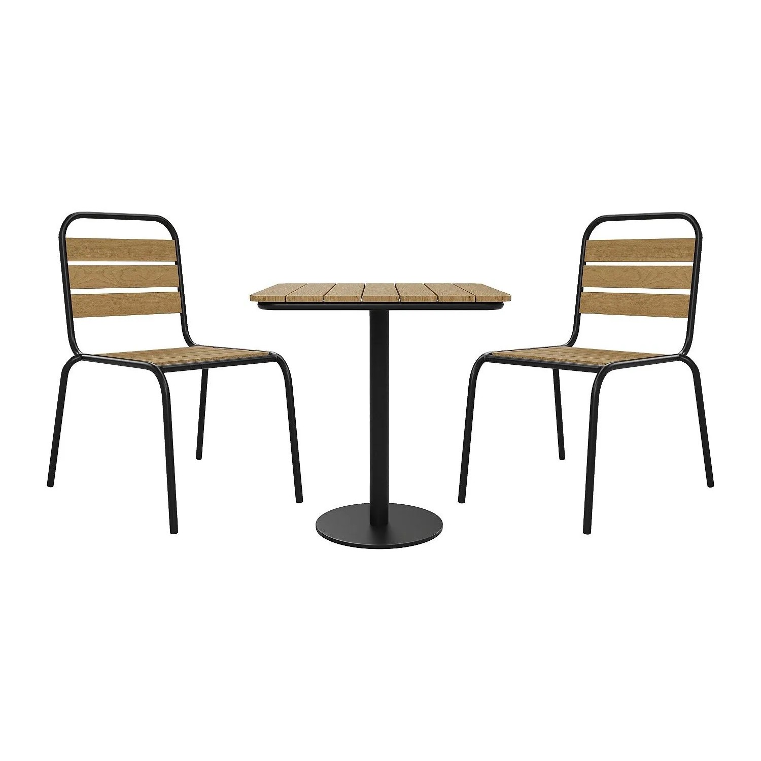 Vente-unique Gartenessgruppe Im Set Lylios Schwarz 70 cm  51 cm
