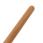 Nahaufnahme des runden Holzstiels aus Esche des Galaflor Löwenzahnstechers für Bodenbearbeitung.