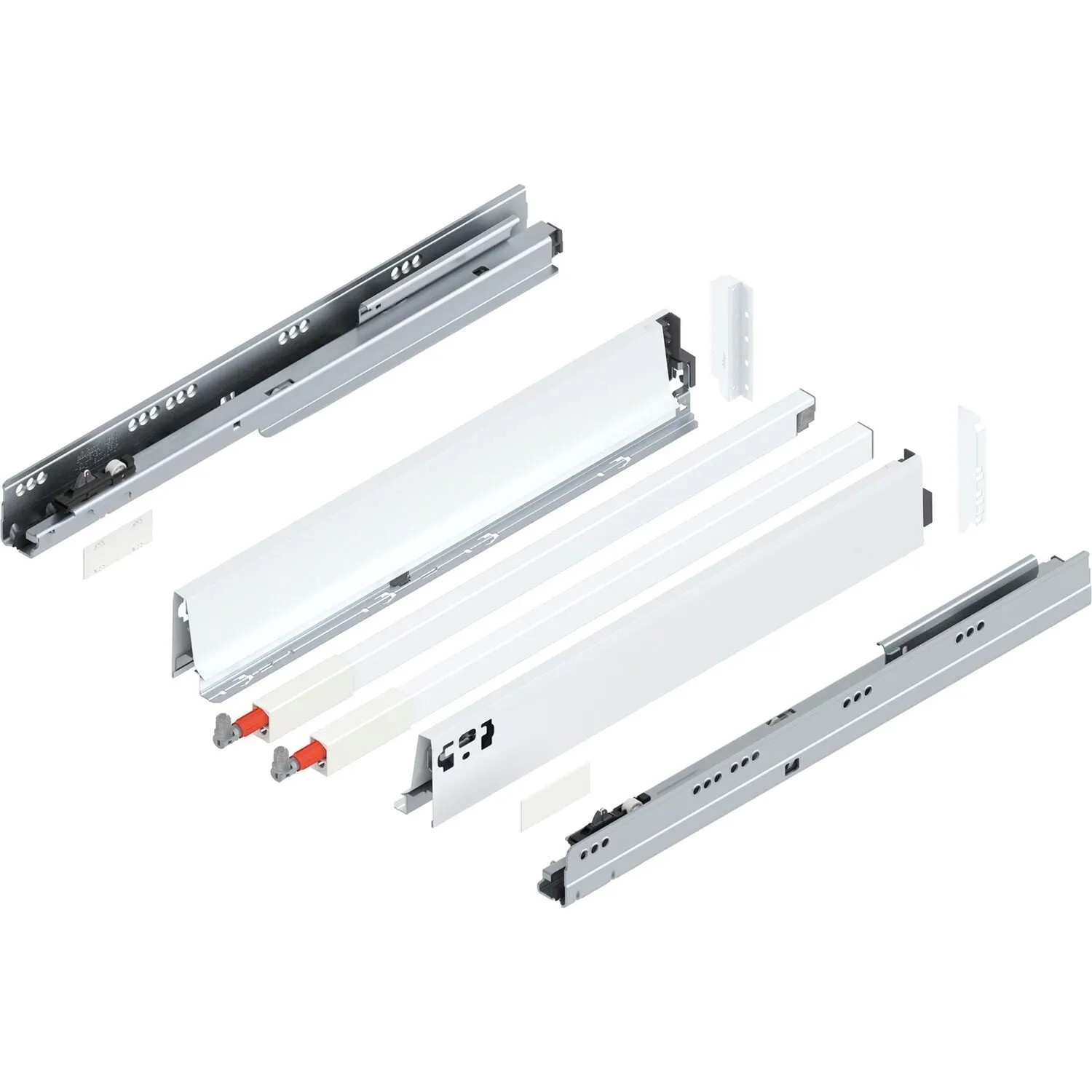 Blum C-Reling Tandembox antaro Vollauszug 550 mm 65 kg Seidenweiß 1 Paar