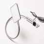 2er Set Chrom LED Bettleuchte mit flexiblem Schwanenhals und warmweißem Licht.