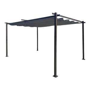 Jet-Line Pavillon Luxor Light, 3x4 m, Anthrazit mit Schiebedach.
