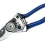 LUX Rebenschere mit Bypass, Gartenschere mit blauen Griffen und antihaftbeschichteter Klinge.