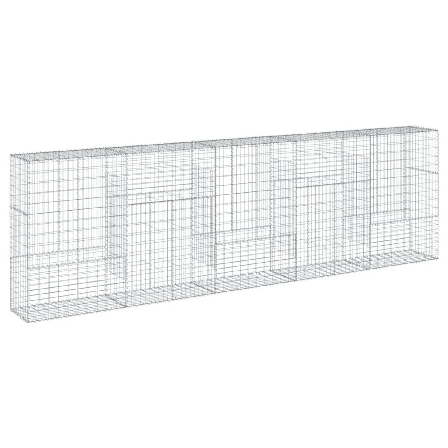vidaXL Gabione mit Deckel 500x50x150 cm Verzinktes Eisen 3295158