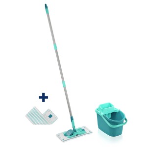 Leifheit Bodenwischer-Set Power Clean mit Eimer, Wischer und 2 Bezügen.