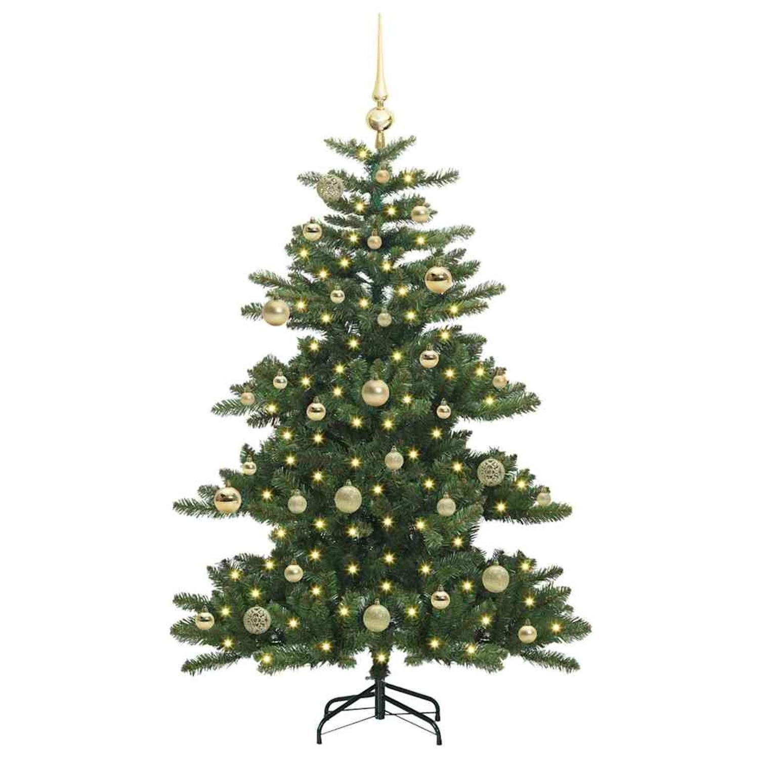 vidaXL Künstlicher Klappbarer Weihnachtsbaum mit 150 LEDs 150 cm PVC 3397657