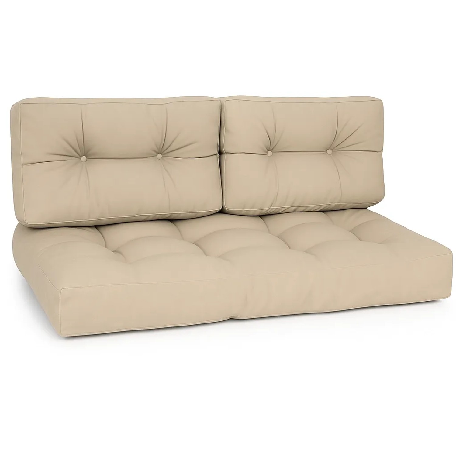 Beautissu ECO Style Palettenkissen Sitz 120x80x15cm Natur + Rücken 2tlg günstig online kaufen