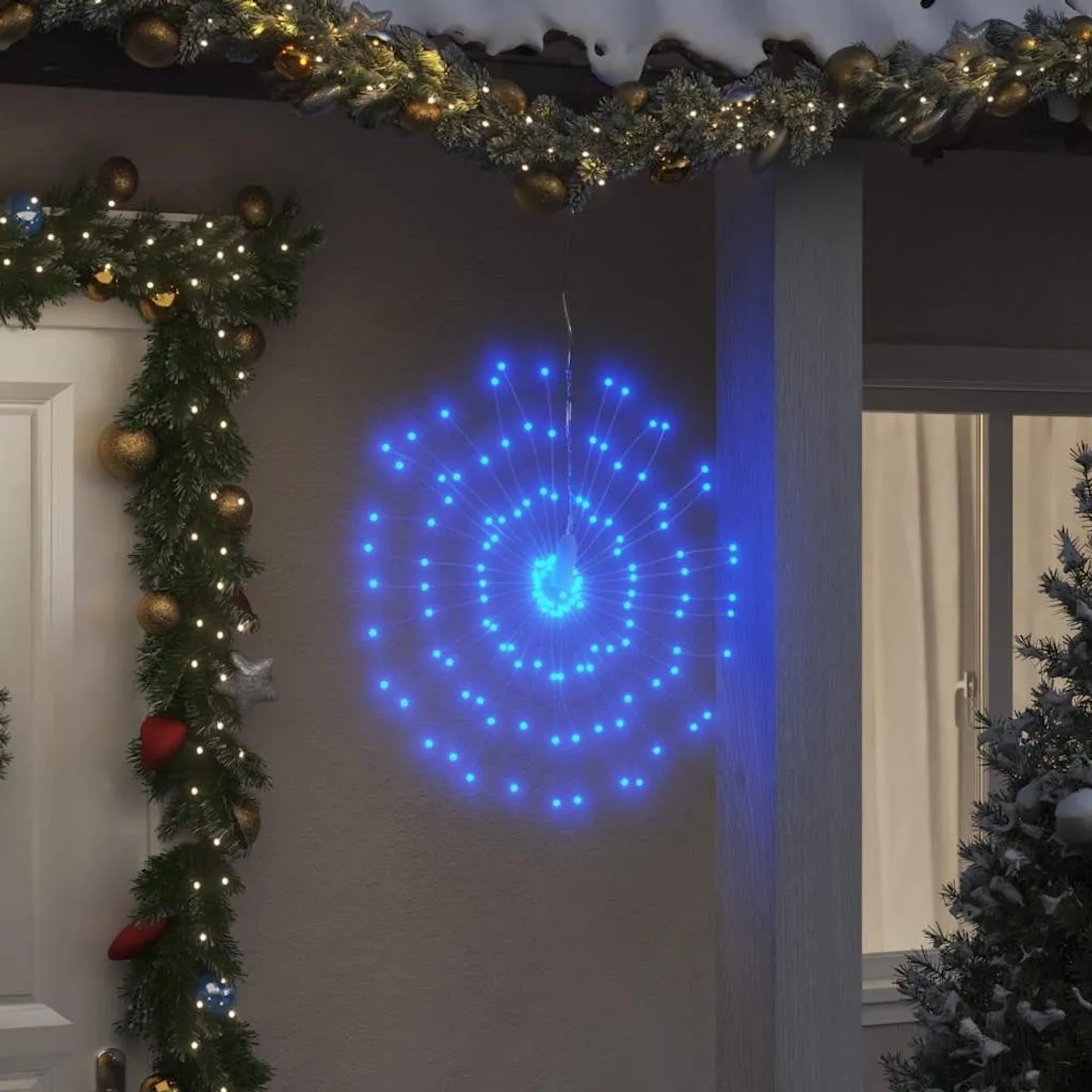 vidaXL Weihnachtsbeleuchtungen Feuerwerk 4 Stk 140 LEDs Blau 17cm 356224_2