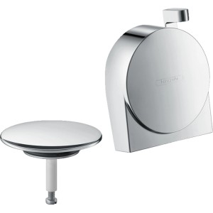 Hansgrohe Exafill S Wanneneinlauf Ablaufgarnitur in Brushed Nickel für Badewannen.
