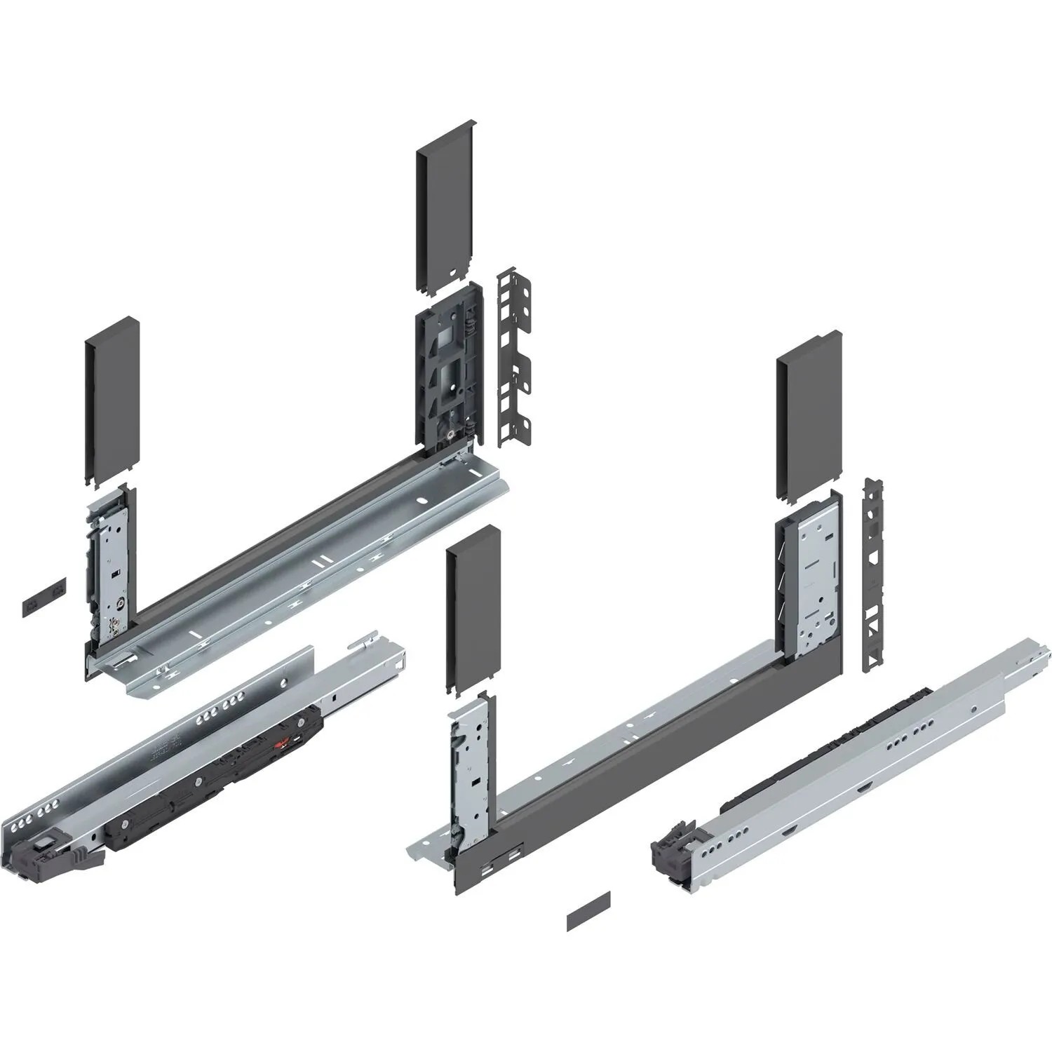 Blum Schubladensystem Legrabox free Höhe C Tip-On Vollauszug 450 mm 70 kg Oriongrau