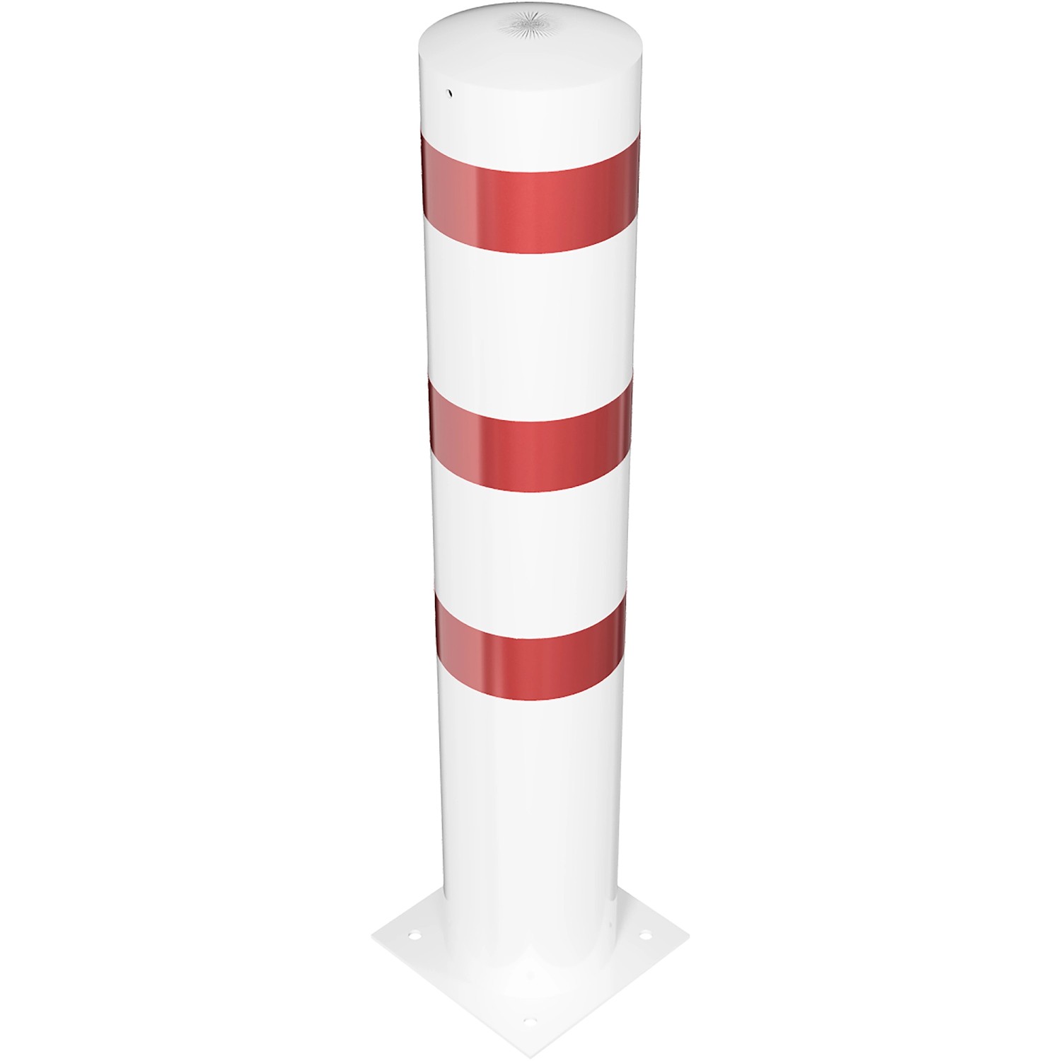 Schake Absperrpoller Dübelbefestigung Ø 273 mm x 1.500 mm Weiß-Rot